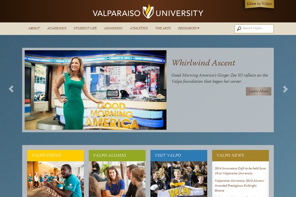 valpo.edu site used Valpo-2019-main