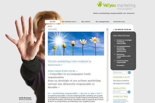 valyoumarketing.com site used Theme915