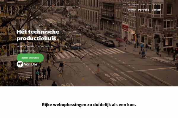 van-ons.nl site used Vo-theme