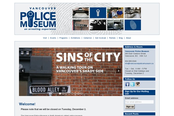 vancouverpolicemuseum.ca site used Vpm