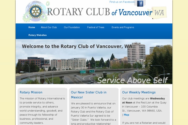 Rotary theme site design template sample