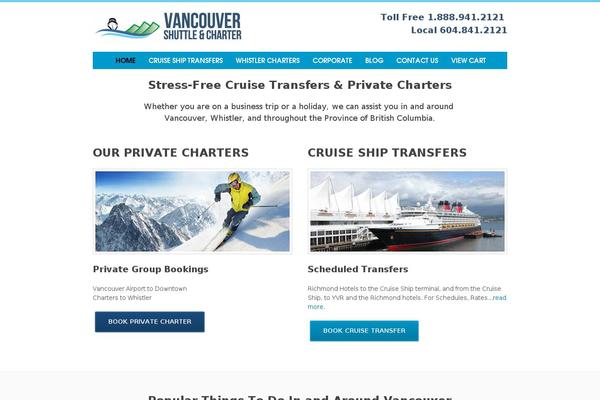 vancouvershuttle.ca site used Wp-vcs