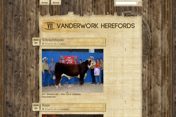vanderworkherefords.com site used Papyrus_1-1
