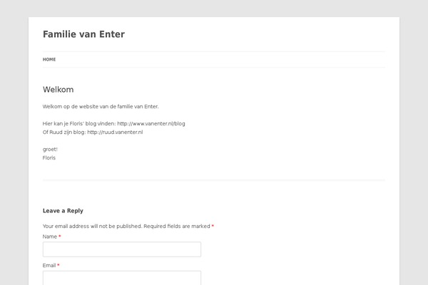 vanenter.nl site used Vanenter