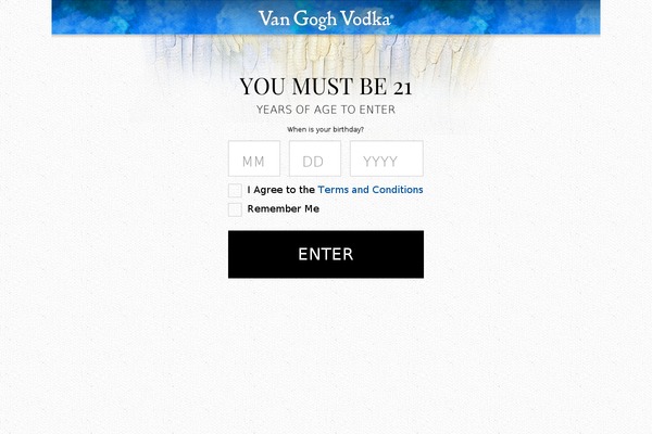 vangoghvodka.com site used Van-gogh
