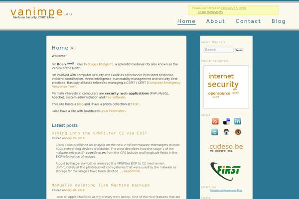 vanimpe.eu site used Vanimpe