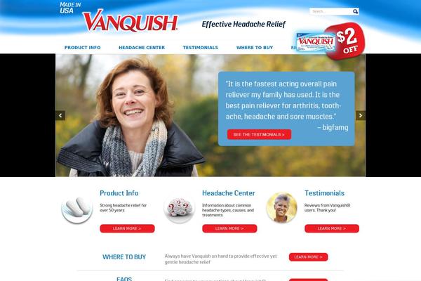 Vanquish theme site design template sample
