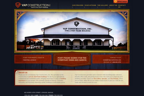 vapconstruction.com site used Vapconstruction