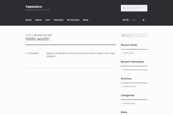 Storefront theme site design template sample