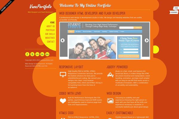 One Pager theme site design template sample