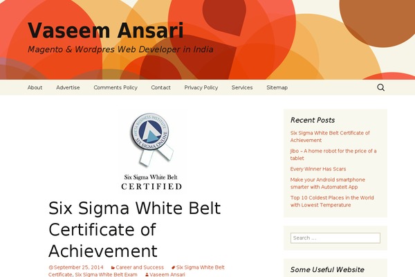 WordPress website example screenshot