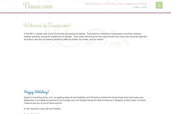 vaune.com site used Wjtheme