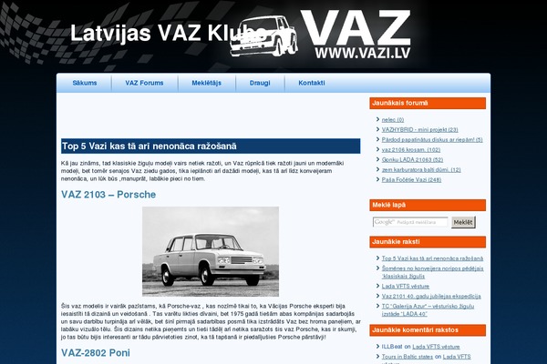vazi.lv site used Vazi