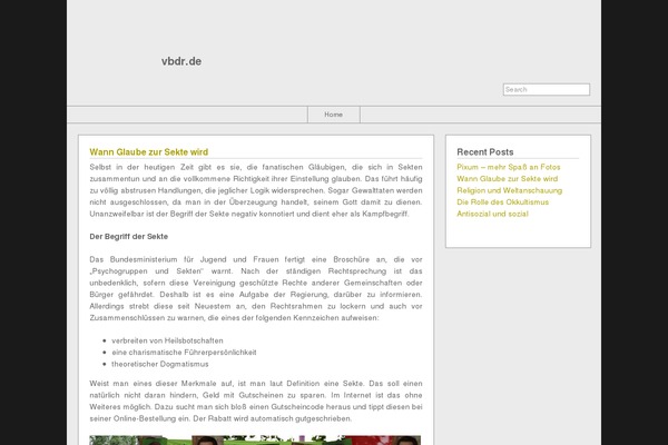 WordPress website example screenshot