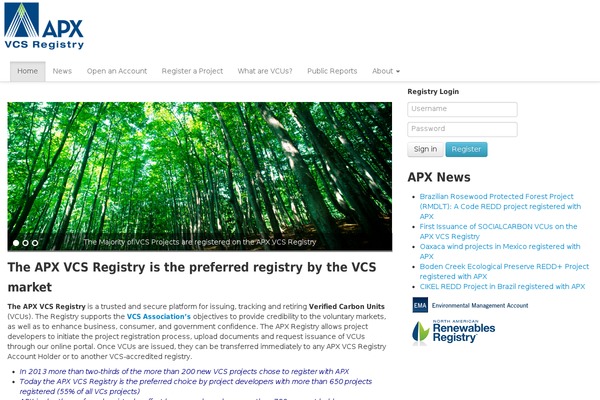 vcsregistry.com site used Apxroots