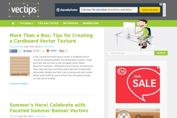 vectips.com site used Vectips-theme