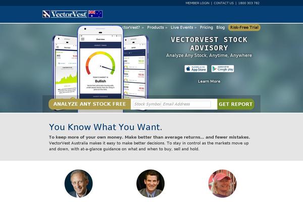 vectorvest.com.au site used Vectorvest