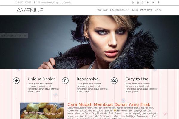 avenue theme site design template sample