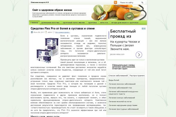 Healthyblog theme websites examples