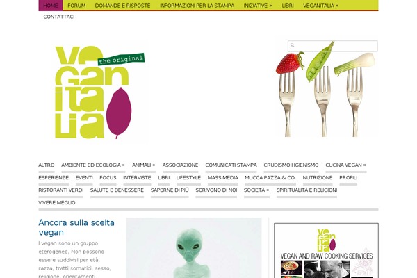 veganitalia.com site used Blogging News