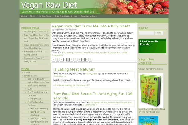 veganrawdiet.com site used Sumanasa-design03-10