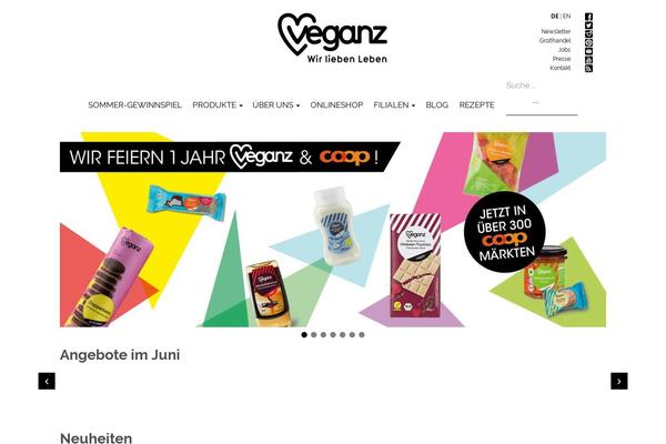 veganz.de site used Veganz