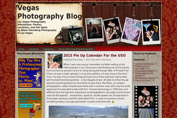vegasphotographyblog.com site used Vegas_photography_blog_template3