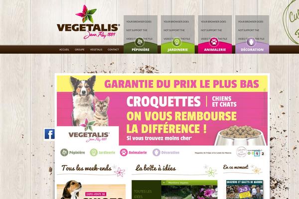 vegetalis.fr site used Vegetalis