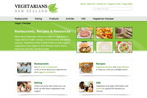 vegetarians.co.nz site used Vegetarians
