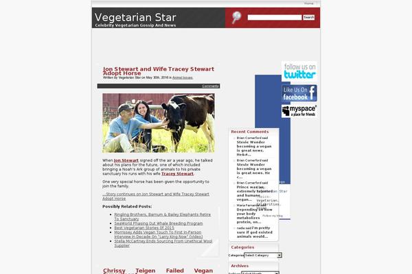 vegetarianstar.com site used Wpcolors-red-black-fixed-2col