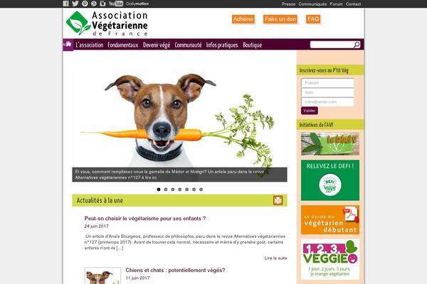 vegetarisme.fr site used Avf
