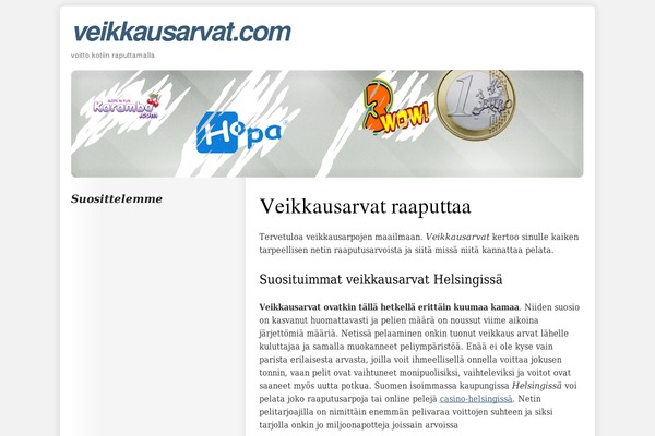veikkausarvat.com site used Nettikasinot