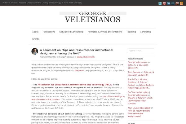 veletsianos.com site used Reason-2.0