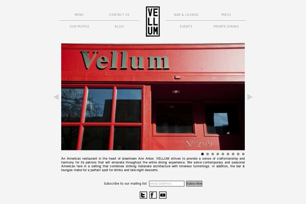 vellumrestaurant.com site used Vellum