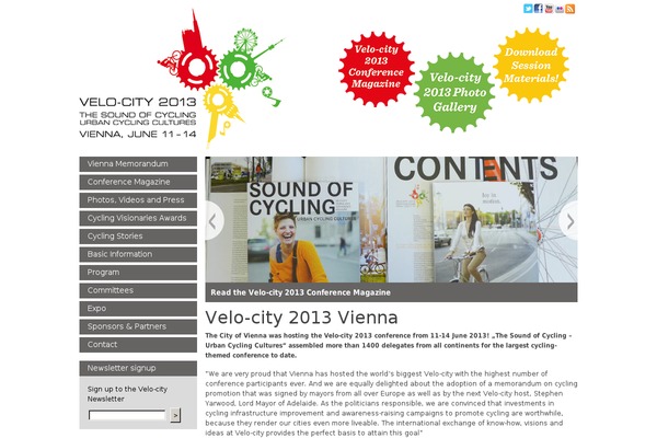 velo-city2013.com site used Velo-city-blank