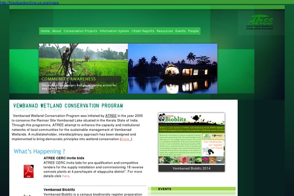 vembanad.org site used Atree