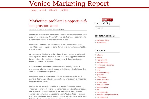 venicemarketingreport.com site used Copyblogger_ita