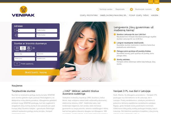 venipak.lt site used Venipak-theme