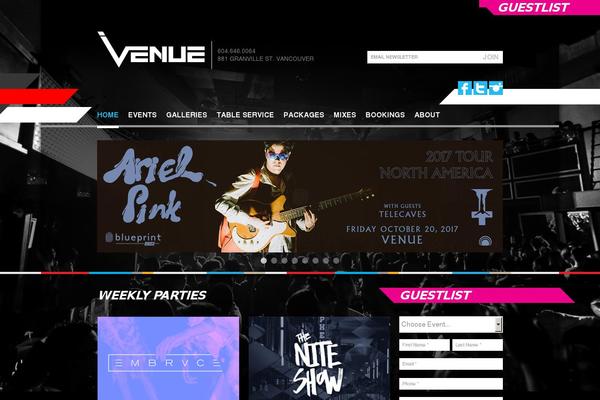 Venue theme site design template sample