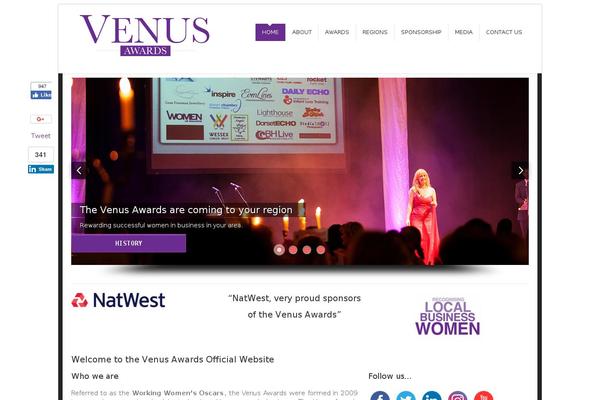 venusawards.co.uk site used Venusaward