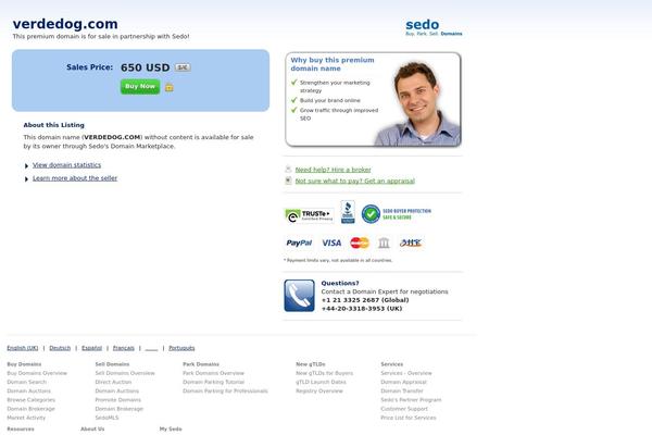 verdedog.com site used Yellowmenu2