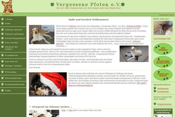 vergessene-pfoten.de site used Vergessenepfoten