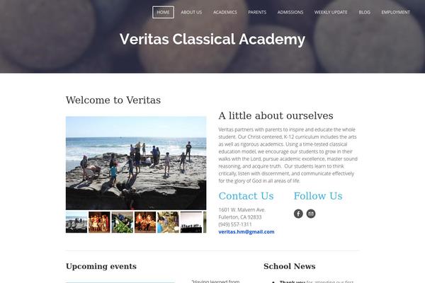 Veritas theme site design template sample