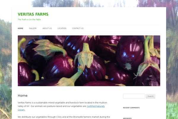 veritasfarms.com site used Twenty Twelve