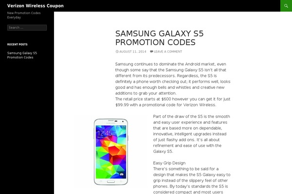 Twenty Fourteen theme site design template sample