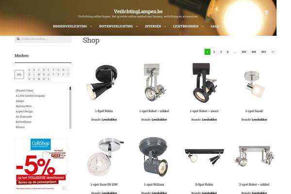 Storefront theme site design template sample