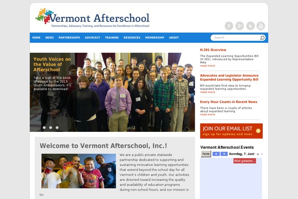 vermontafterschool.org site used Newsone