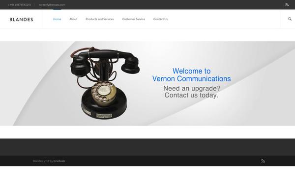 Blandes theme site design template sample