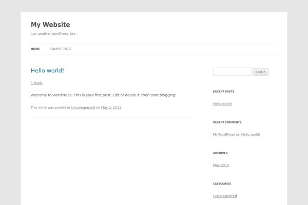 WordPress website example screenshot