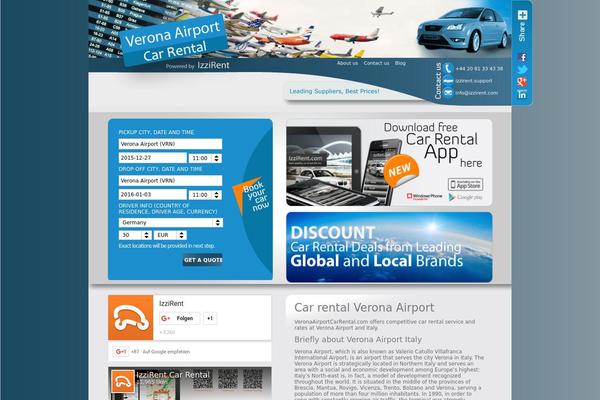 veronaairportcarrental.com site used Izzirent